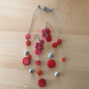 Necklace and earrings
